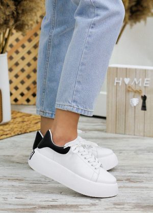 Шкіряні білі кеди Bruklin 7772