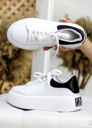 Шкіряні білі кеди Bruklin 7772