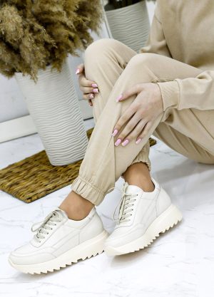 Кросівки LOLA шкіра беж 7840