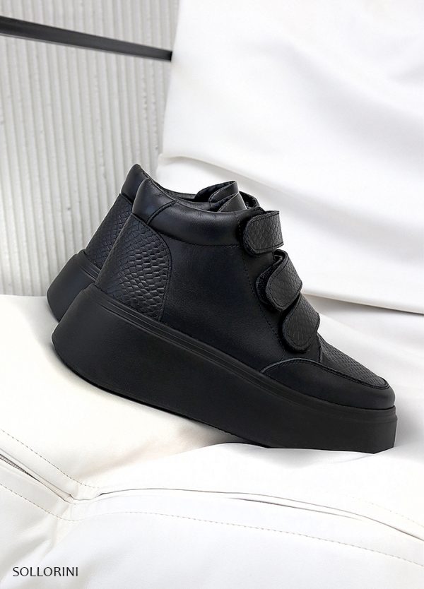 Кросівки Velcro чорні 8101 - Зображення 2