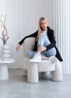 Снікерси платформа шкіра білий 8425-28 (8425-28)