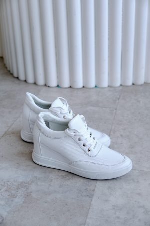 Снікерси платформа шкіра білий 8425-28 (8425-28)